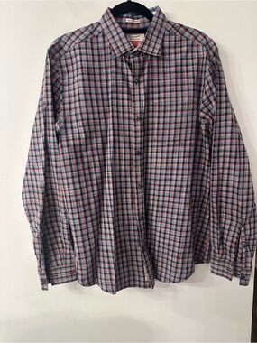 Original Penguin Men's Multicolor Plaid Button-Down Shirt - Blue & Red